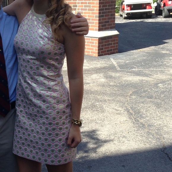 Gold and Pink Lilly Pulitzer dress - Picture 5 of 6